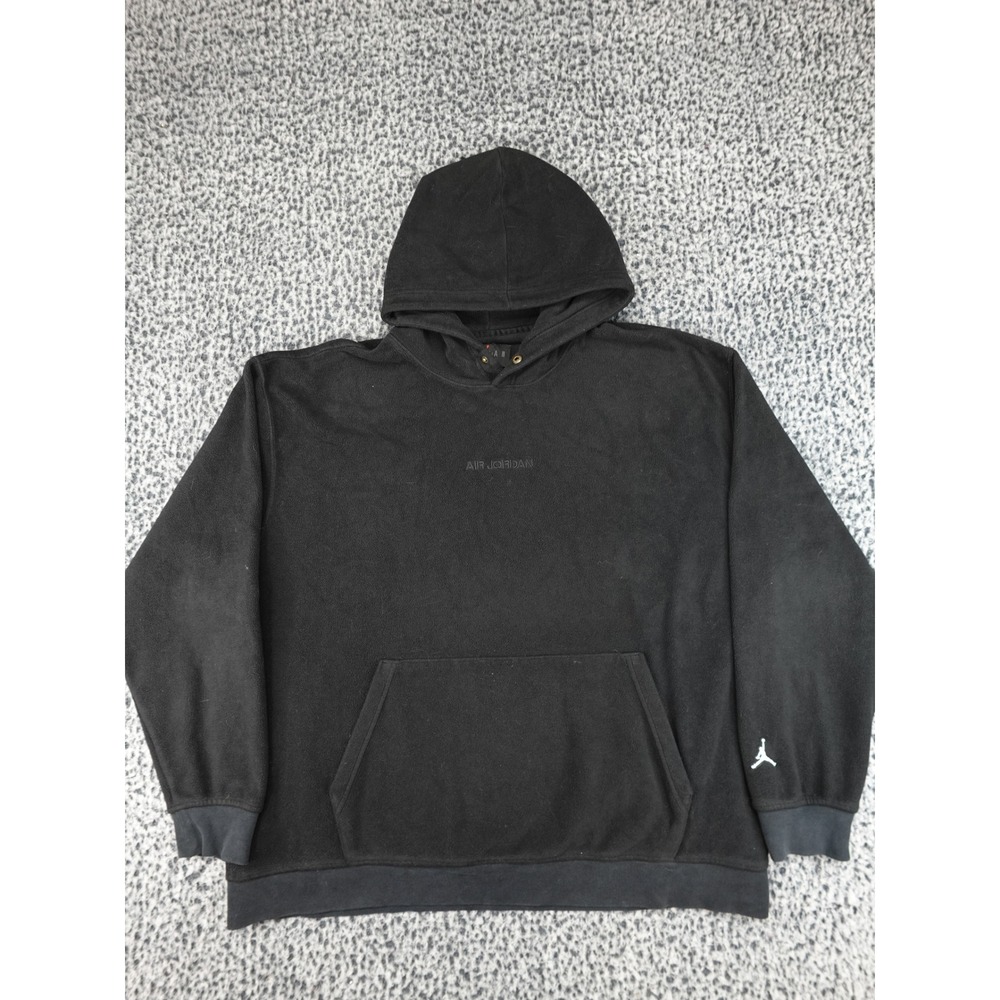 Jordan Hoodie Mens XXL Black Air Jordan Fleece Pullover DV1571-010
